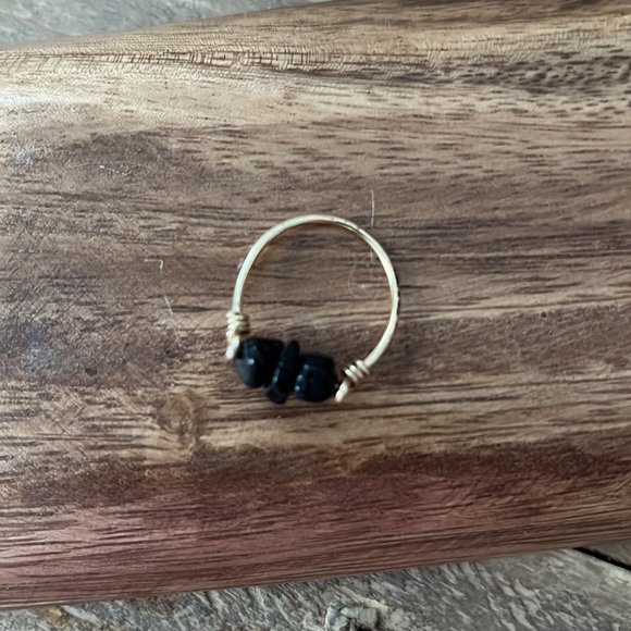Handmade Obsidian ring for spiritual ring to protect from negative energy size 9 - Picture 3 of 3